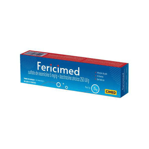 Imagem do produto Fericimed 5Mg/G + 250Ui/G - Pomada 15G
