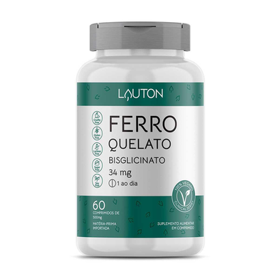 Imagem do produto Ferro Quelato Lauton Nutrition 34Mg Com 60 Comprimidos