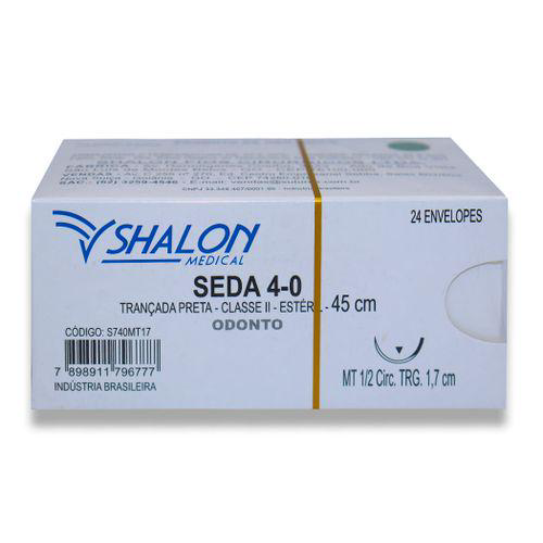 Imagem do produto Fio De Sutura Seda Com Agulha 24Un Shalon