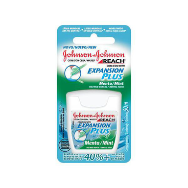 Fio Dental Johnson & Johnson - Expansion Plus Menta 50 Metros
