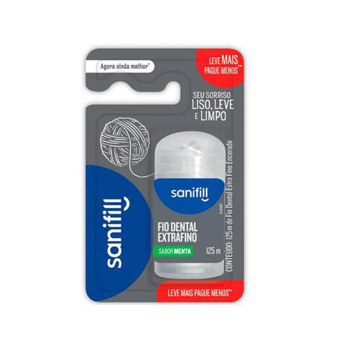 Fio Dental Sanifill Extra Fino 125M 1 Unidade