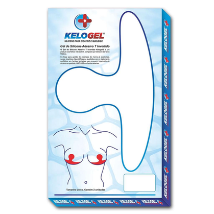 Imagem do produto Fita Adesiva Gel De Silicone T Invertido Mama 2Un Kelogel Tamanho:28cmx13cm