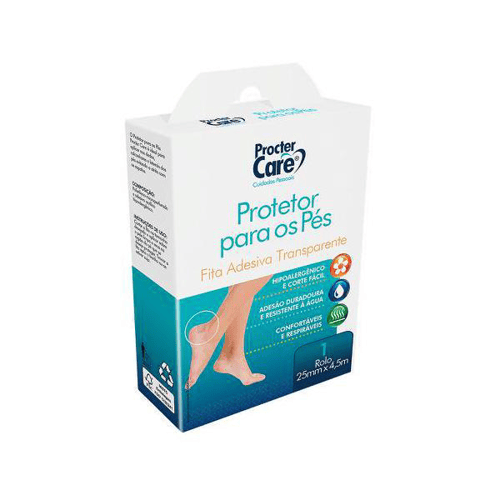 Imagem do produto Fita Adesiva Protetora Para Os Pés Procter Care Com 1 Rolo De 25Mm X 4,5M
