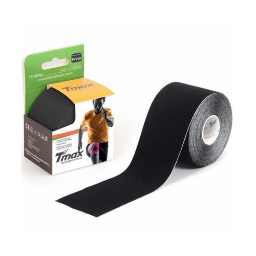 Imagem do produto Fita De Kinésio Tmax Bandagem Adesiva Preto 5Mx5cm