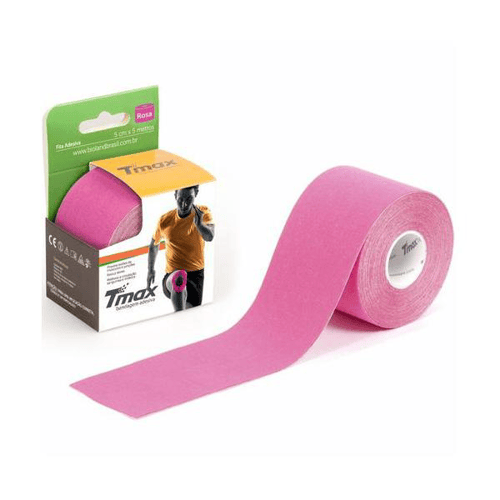 Imagem do produto Fita De Kinésio Tmax Bandagem Adesiva Rosa 5Mx5cm