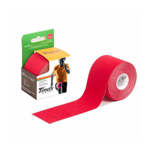 Imagem do produto Fita De Kinésio Tmax Bandagem Adesiva Vermelho 5Mx5cm