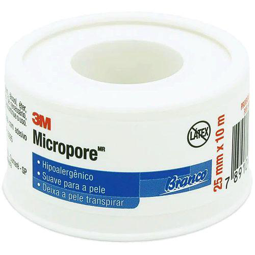 Fita Micropore 3M Branca 25Mm X 10M 1530