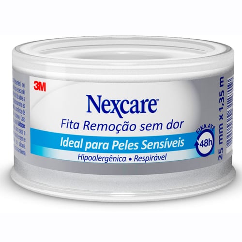 Fita Nexcare Remoção Sem Dor Para Peles Sensíveis Com 1 Rolo De 25Mm X 1,35M Unidade