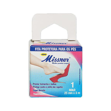 Imagem do produto Fita Protetora Para Pés Missner Transparente 25Mm X 3M