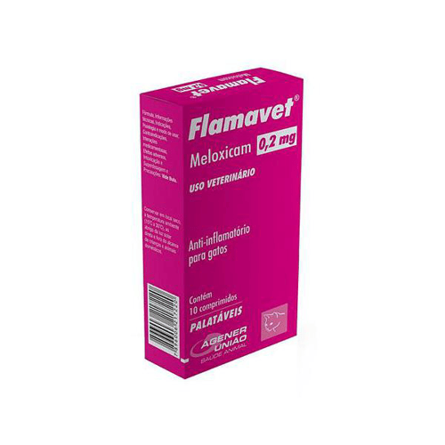 Flamavet 0,2Mg Para Gatos Uso Veterinário Com 10 Comprimidos