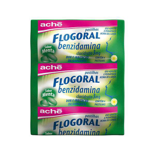 Pastilha Flogoral - Sabor Menta 4 Unidades