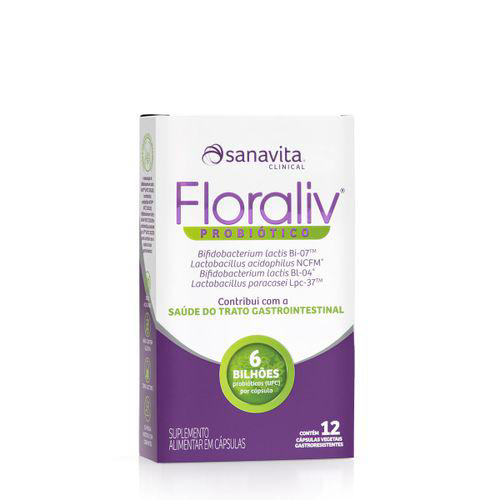 Imagem do produto Floraliv Probiótico 12 Cápsulas Sanavita