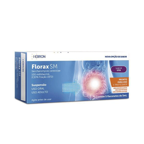 Florax Sm Adulto Sabor Uva Com 5 Flaconetes