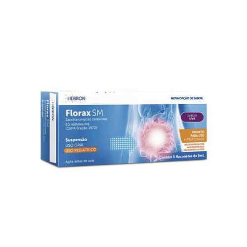 Florax Sm Pediátrico Sabor Uva Com 5 Flaconetes