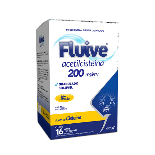 Imagem do produto Fluive 200Mg Sabor Laranja 16 Sachês Com 5G 16 Sachês