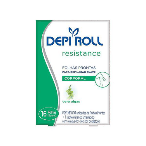 Folha - Depilatoria Depiroll Alga Corp 8Un