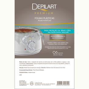 Folhas Plásticas Para Termocera Depilart C/ 6 Unidades Plast.depilart Prot.termocera C/6