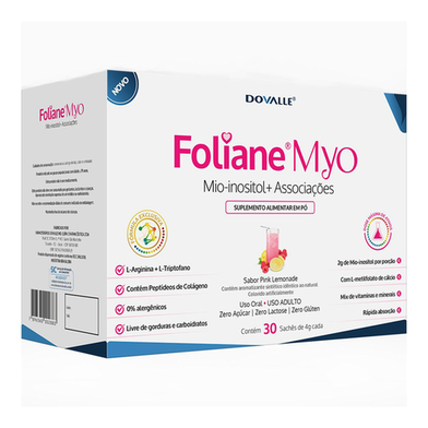 Imagem do produto Foliane Myo Com 30 Saches De 5G Sabor Pink Lemonade Dovalle