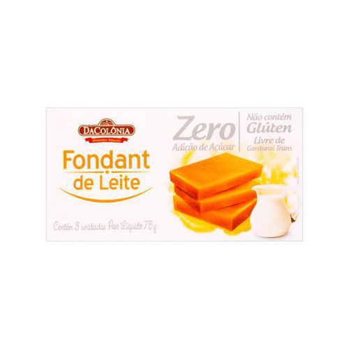 Imagem do produto Fondant De Leite Dacolônia Zero Açúcar 75G