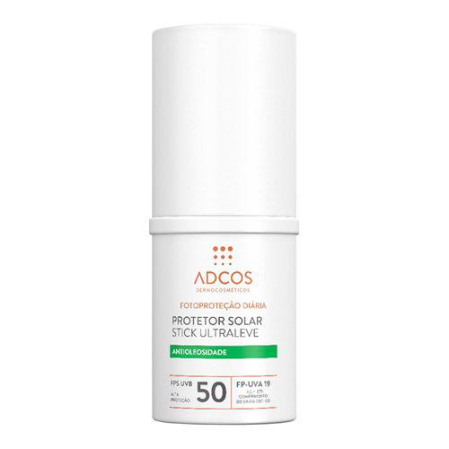 Protetor Solar Adcos Ultraleve Stick Fps50 Incolor 15G
