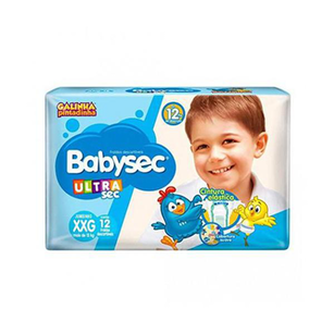 Imagem do produto Fralda Babysec Ultrasec Jumbinho Galinha Pintadinha Tamanho Xxg Com 12 Unidades