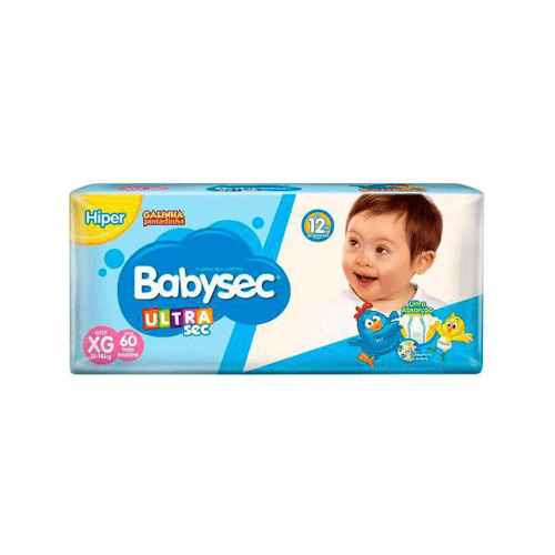 Fralda Babysec Ultrasec Tamanho Xg 60 Fraldas Descartáveis