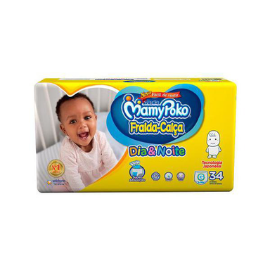 Imagem do produto Fralda Calca Mamypoko Dia E Noite Mega Tamanho Grande 30 Unidades