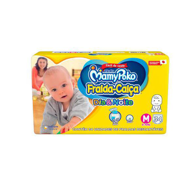 Imagem do produto Fralda Calça Mamypoko Dia&Noite Tamanho M 34 Tiras