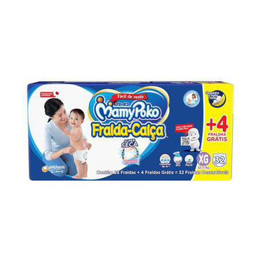 Imagem do produto Fralda Calça Mamypoko Super Seca Jumbo Tamanho Xg 28 + 4 Unidades