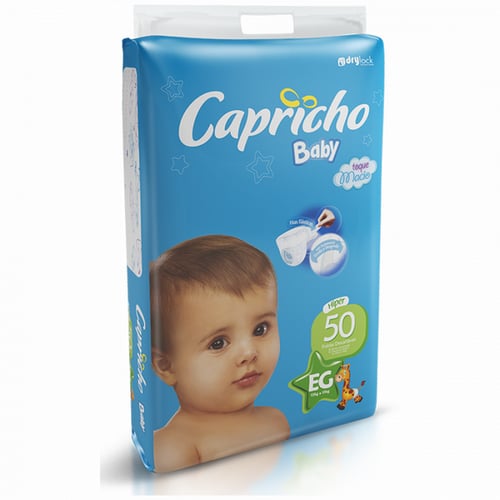 Fralda Capricho Baby Hiper Com 50 Unidades Tamanho Eg