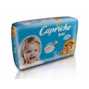 Fralda Capricho Baby Hiper Com 60 Unidades Tamanho G