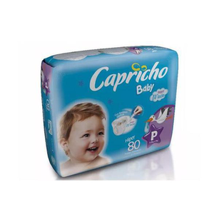 Fralda Capricho Baby Hiper Com 80 Unidades Tamanho P