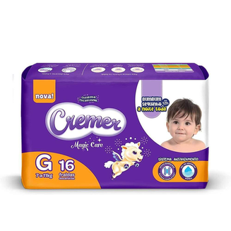 Fralda Cremer Disney Tamanho G Com 16 Unidades