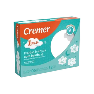 Fralda Cremer Luxo Com Bainha 5Un.