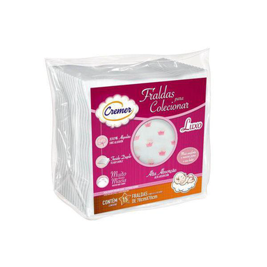 Fralda Cremer Luxo Feminina 15 Unidades