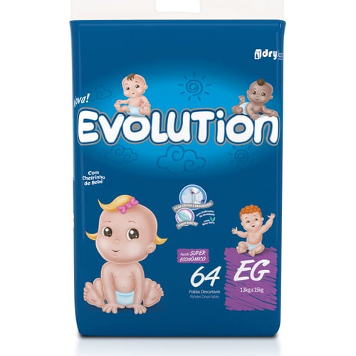Imagem do produto Fralda Descartável Evolution Super Econômico Tamanho 64 Eg