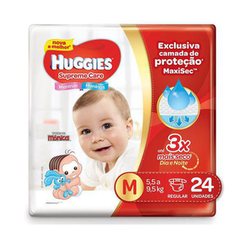 Imagem do produto Fralda Descartável Huggies Supreme Care Jumbo M 24 Unidades