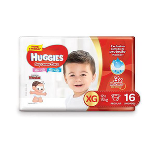 Fralda Descartável Huggies Supreme Care Jumbo Xg 16 Unidades