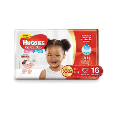 Imagem do produto Fralda Descartável Huggies Supreme Care Jumbo Xxg 16 Unidades