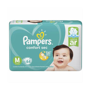 Fralda Descartável Pampers Confort Sec Tamanho M 44 Unidades