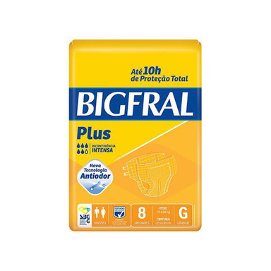 Imagem do produto Fralda - Descartavel Para Incontinencia Big Fralda Plus Tamanho G Com 8