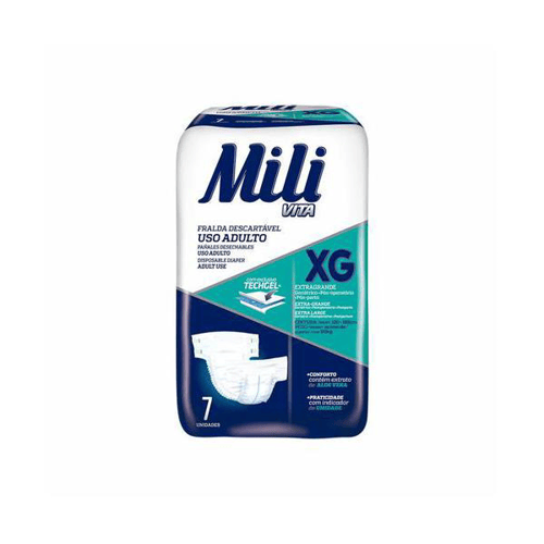 Imagem do produto Fralda - Descartavel Para Incontinencia Mili Vita Tamanho Eg Com 7 Unidades