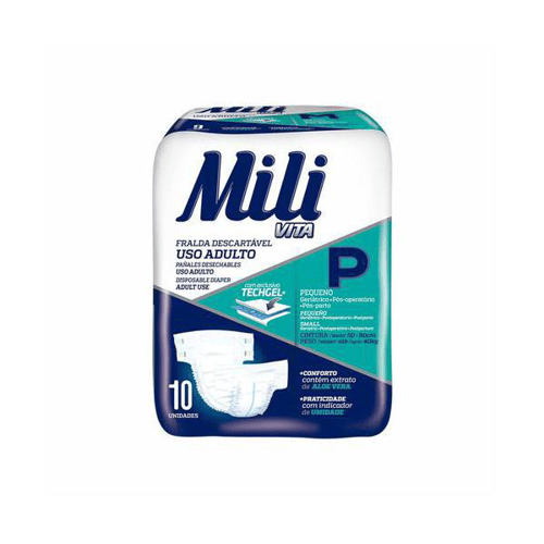 Imagem do produto Fralda - Descartavel Para Incontinencia Mili Vita Tamanho P Com 10 Unidades