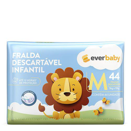 Imagem do produto Fralda Ever Baby Tamanho M 44 Unidades