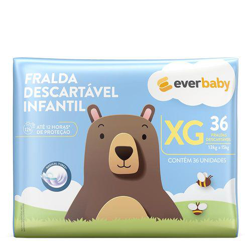 Imagem do produto Fralda Ever Baby Tamanho Xg 36 Unidades