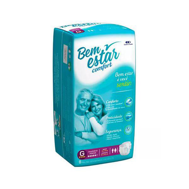 Imagem do produto Fralda Geriátrica Bem Estar G 8 Unidades