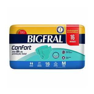 Imagem do produto Fralda Geriatrica Bigfral Confort M Com 16 Unidades
