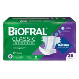 Imagem do produto Fralda Geriátrica Biofral Classic Generic G C/ 28 Unidades