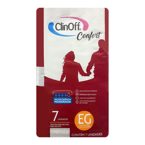 Imagem do produto Fralda Geriátrica Clin Off Confort Tamanho Eg 7 Unidades
