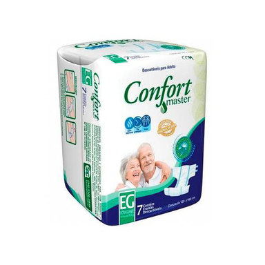 Fralda Geriátrica Confort Master Tamanho Eg Com 7 Unidades